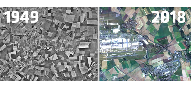 linstitutPR's tweet photo. 🗺️Nous avons superposé des photographies aériennes @IGNFrance de 1949 avec l'orthophotographie de l'Île-de-France de 2018.
Utilisez le slider pour comparer les deux époques, c'est impressionnant !
Idem avec le Mode d'occupation du sol #MOS 1949/2017.
https://t.co/kbsfrgka6r https://t.co/hBuGWSpSvf
