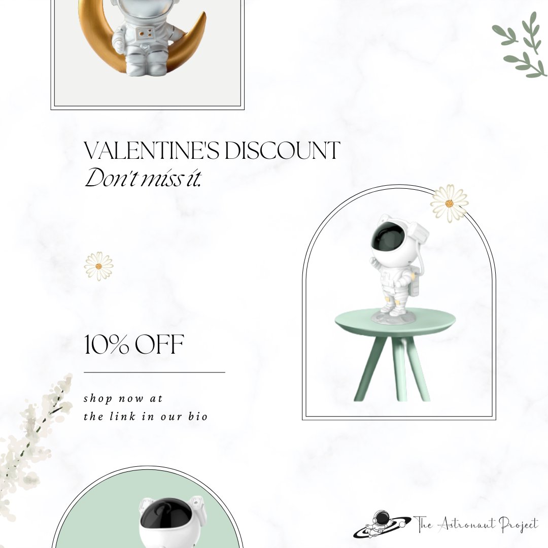 TheAstronautPro's tweet image. 🚀 This Valentine&apos;s Day, surprise your loved one with a unique and unforgettable gift that they&apos;ll love! 💕
*discount included in the price #AstronautProjector #SpaceLovers #ValentinesDayGift #CozyNights #RomanticAtmosphere #HomeDecor #NightSky #StarProjector #GalaxyDecor