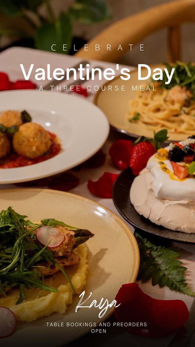 dhifooahmed's tweet photo. @kayacafemv ‘s celebration of love! 

Come try out my specially curated 3 course meal this Valentine’s Day. Couple or solo dining available, as well as takeaway option! 
Bookings open! https://t.co/UyWsyZ9Xq8