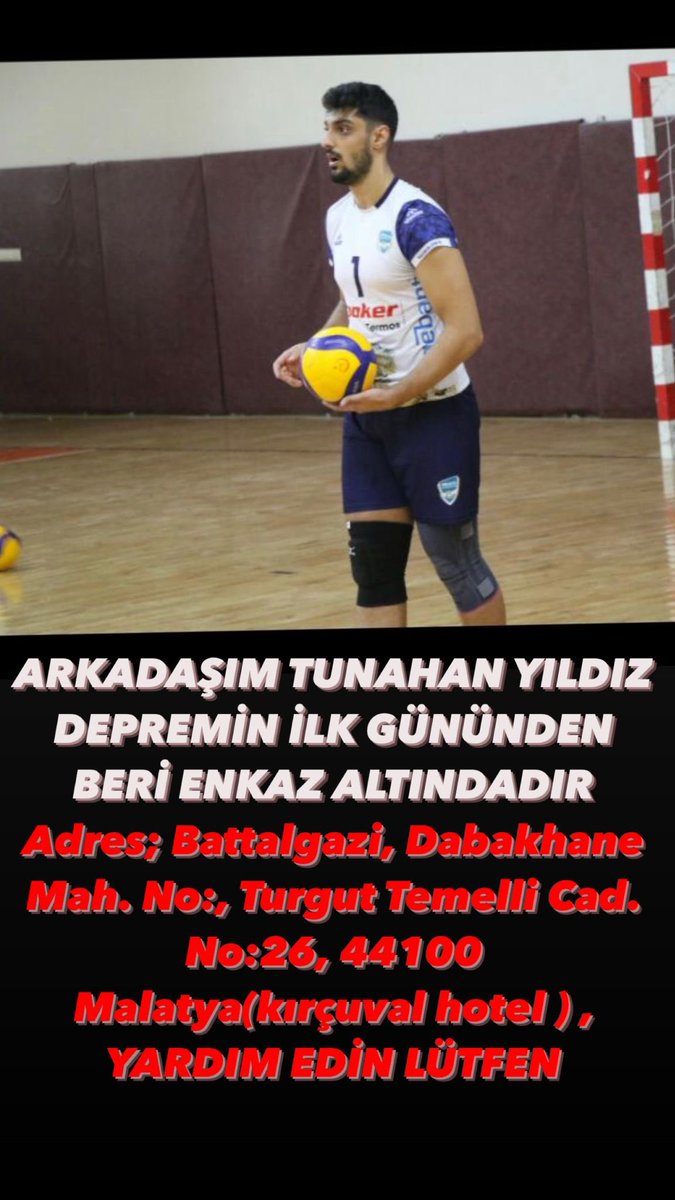 ÇİNLİ EKİBİN TESPİTİYLE ENKAZ ALTINDA HALA 3 KİŞİNİN YAŞIYOR OLDUĞU TESPİT EDİLMİŞ. LÜTFEN ÇALIŞMALARI HIZLANDIRIN VE 3 KİŞİYE DE SAĞ SALİM ULAŞIN 🙏🏼 ARKADAŞIM TUNAHAN YILDIZ HALA ENKAZ ALTINDA VE YAŞIYOR OLABİLİR 

<a href="/haluklevent/">Haluk Levent ( Ahbap Ekibi )</a> <a href="/OguzhanUgur/">Oğuzhan Uğur</a> <a href="/BabalaTv/">BaBaLa TV</a>  <a href="/AFADBaskanlik/">AFAD</a>  <a href="/ahbap/">Ahbap</a>