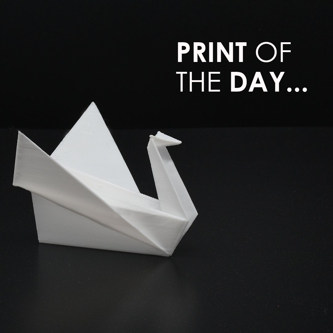 SurfaceScan's tweet image. Print of the day ~

Today&apos;s print of the day is a small tabletop origami swan 🦢

Be sure to check out our YouTube for more 3D printing content, and head over to our website for an instant quote today 😊

youtube.com/channel/UCtB8e…

surfacescan.co.uk/3d-scanning-se…

surfacescan.co.uk/3d-printing-se…