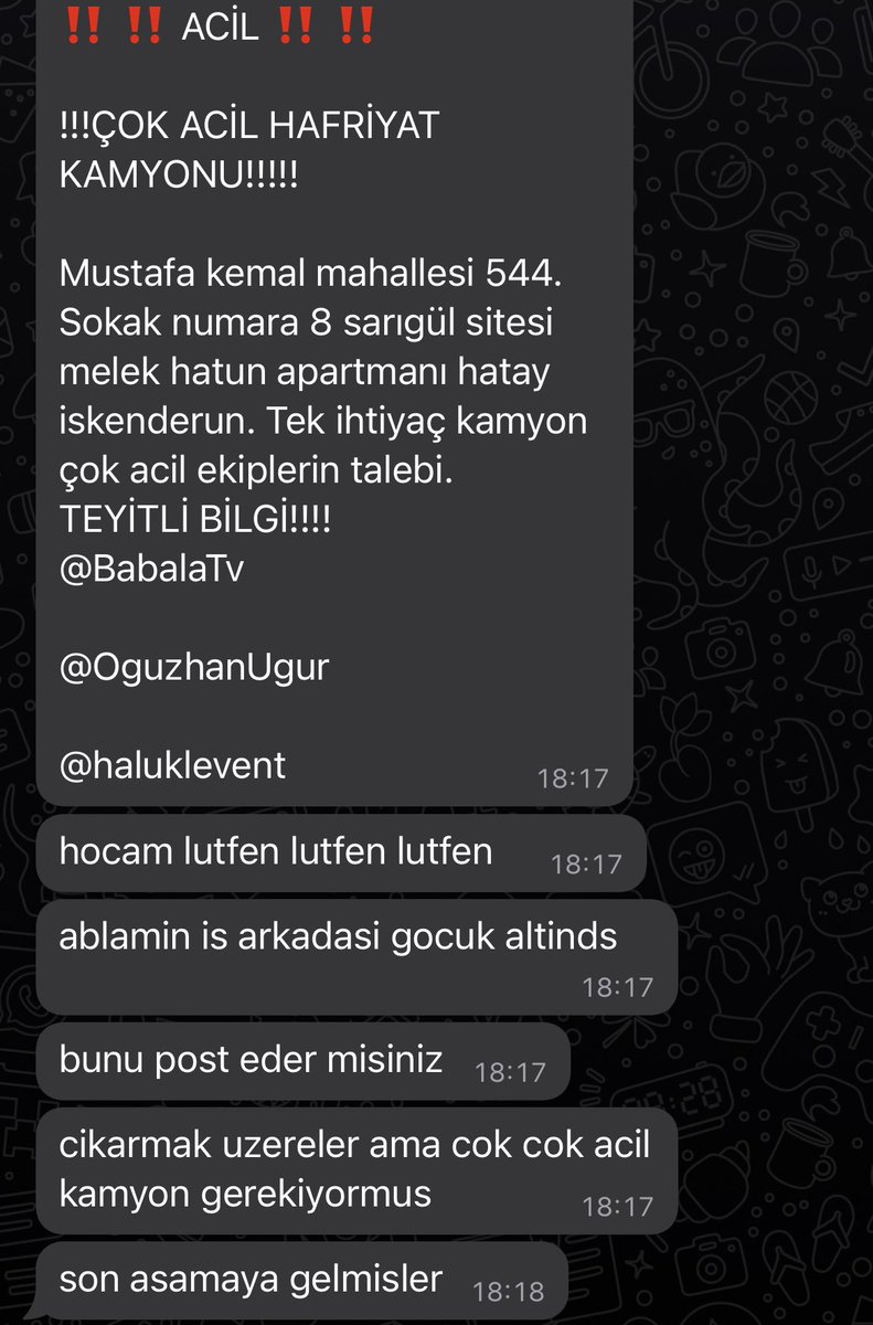 Acil Acil.
Son aşamaya gelinmiş acil şuna bakın