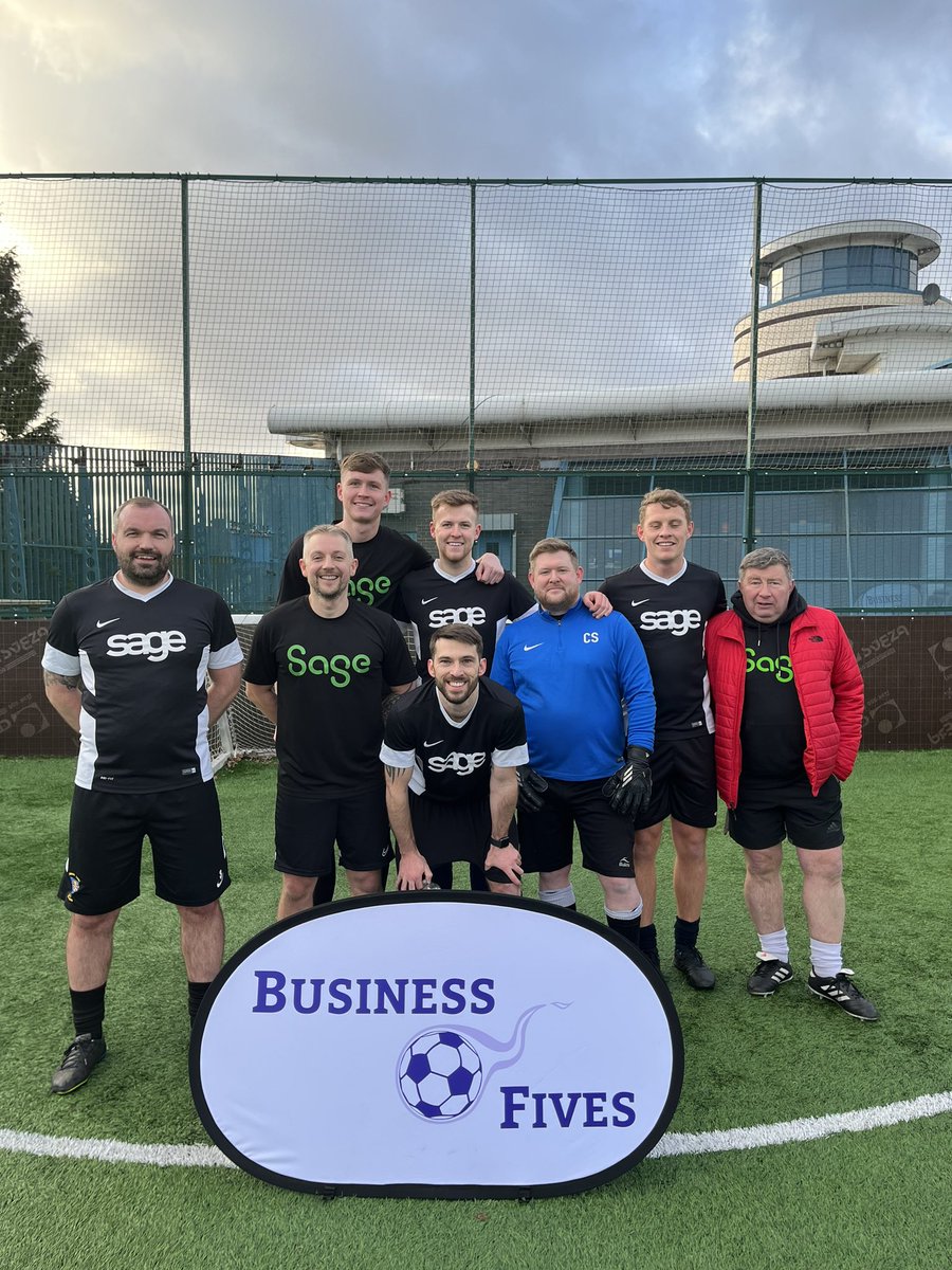 Welcome @sageuk to our #biz5s #Newcastle event! Good luck to the team playing in support of @feedingfamilie1 ⚽️ #footballforgood #charity #networking