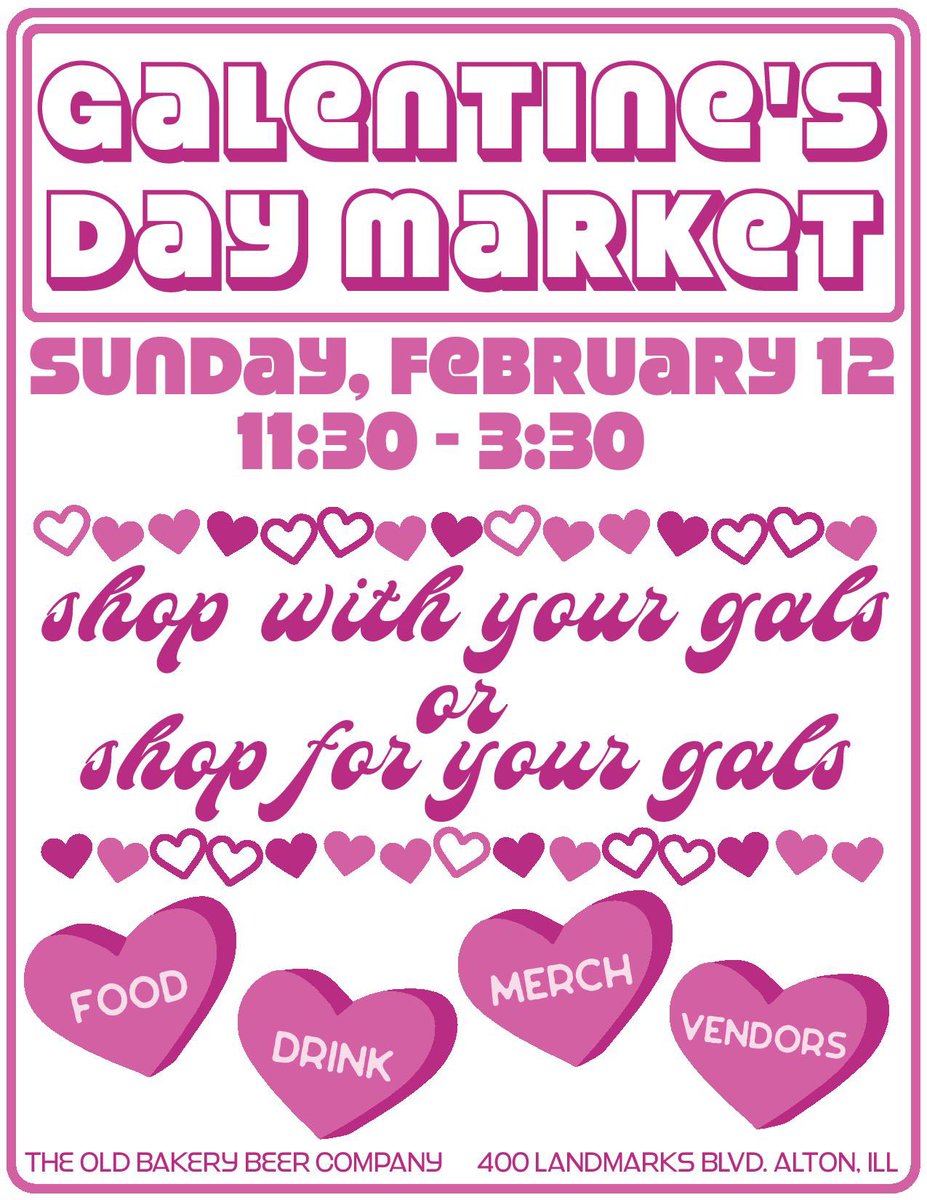 Larder & Cupboard (@larder_cupboard) on Twitter photo We can’t wait til Sunday <a href="/OldBakeryBeer/">Old Bakery Beer</a>! Come join us 1130 - 330 pm in Alton. 💕
#GalentinesDay #valentinesDay #GalentineMarket We can’t wait til Sunday <a href="/OldBakeryBeer/">Old Bakery Beer</a>! Come join us 1130 - 330 pm in Alton. 💕
#GalentinesDay #valentinesDay #GalentineMarket