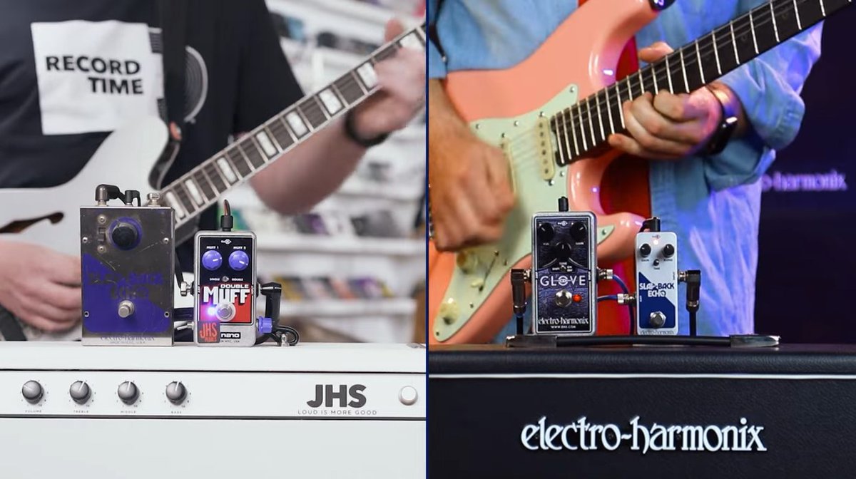 EHX's tweet photo. EHX's Tom Burda teams up with Josh at JHS Pedals to give the all new Slap-Back Echo a run for its money in a sizzling side-by-side showdown » https://t.co/MR4TGtF5M7
#ehx #electroharmonix #slapback #echo #delay #analogdelay #vintage #reissue #guitarpedals #guitareffects https://t.co/lQErHEdr9Q