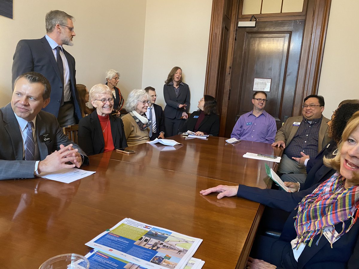 AaronBrockett12's tweet photo. A group of us from the Northwest Mayors and Commissioners Coalition, @RideRTD, @ColoradoDOT, &amp; @commutingsltns are in DC to advance a multi-modal transportation future for our region. We started today with a very successful meeting with the one and only @SenatorHick! https://t.co/gOEY6wN5PU