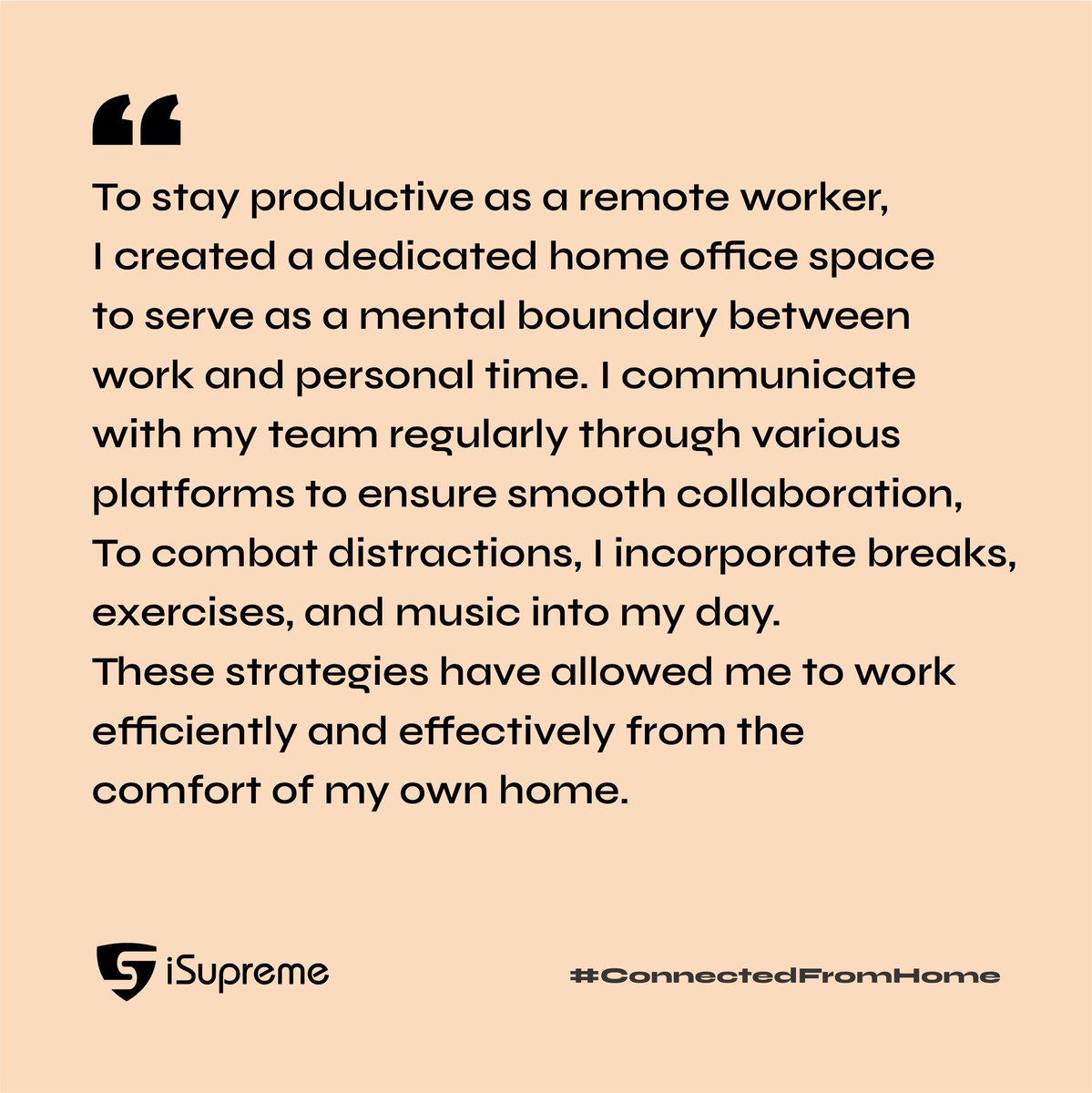 iSupremeOne's tweet photo. As a remote-first company, staying connected from where is very necessary in our daily work. Kennedy shares how he goes about staying productive and stays in touch with his team while working remotely.
#iSupreme
#AgencyLife #InsideiSupreme #ConnectedFromHome https://t.co/WaiwhVKSwc