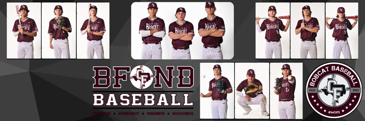 CyFairBaseball's tweet photo. New Twitter Header - Seniors 2023💪

#beCATS | #BFND | 🐾⚾️ https://t.co/givUCS2zOw