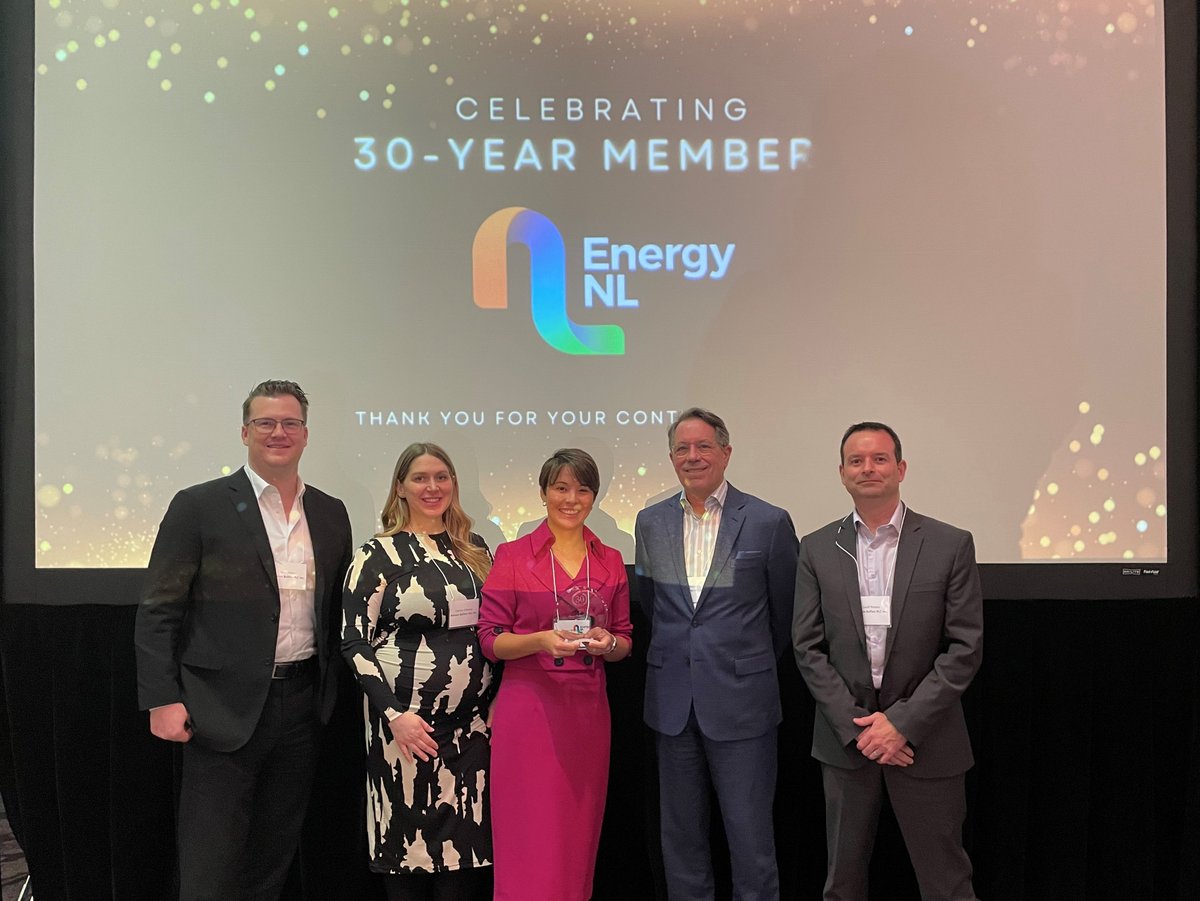 Benson Buffett is thrilled to be recognized today as a 30-year member of Energy NL. We are proud to support such a valuable organization and the Energy Industry in Newfoundland and Labrador.