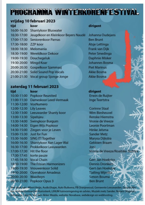 SjongeJongeGrou's tweet photo. Morgenavond treden we op tijdens het Winterkorenfestival van @LokaalVocaal ! Gratis toegankelijk voor iedereen. Zie schema https://t.co/EfHWEhzLsU