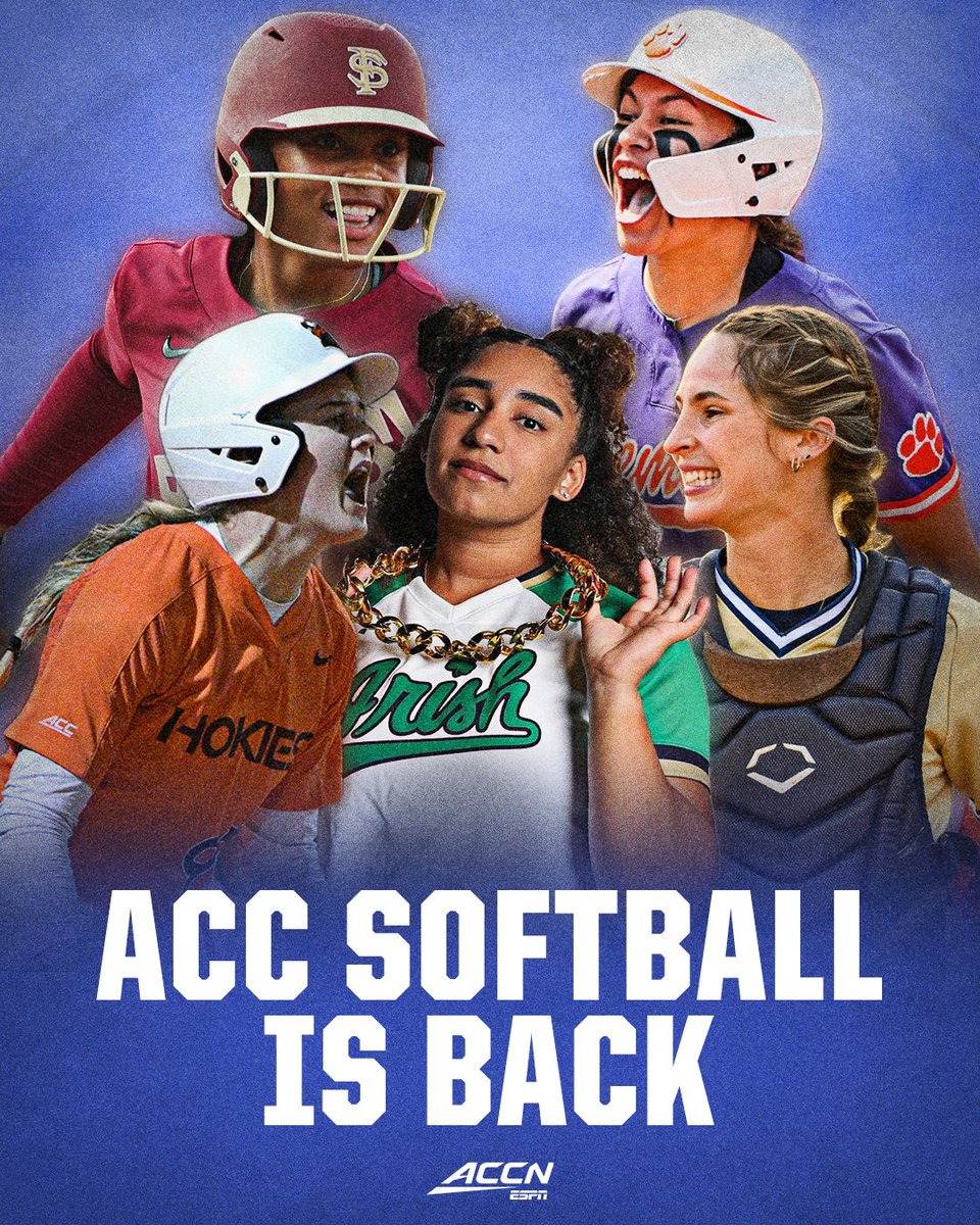 accnetwork's tweet image. IT'S OPENING DAY 🥎🍿 @ACCsoftball