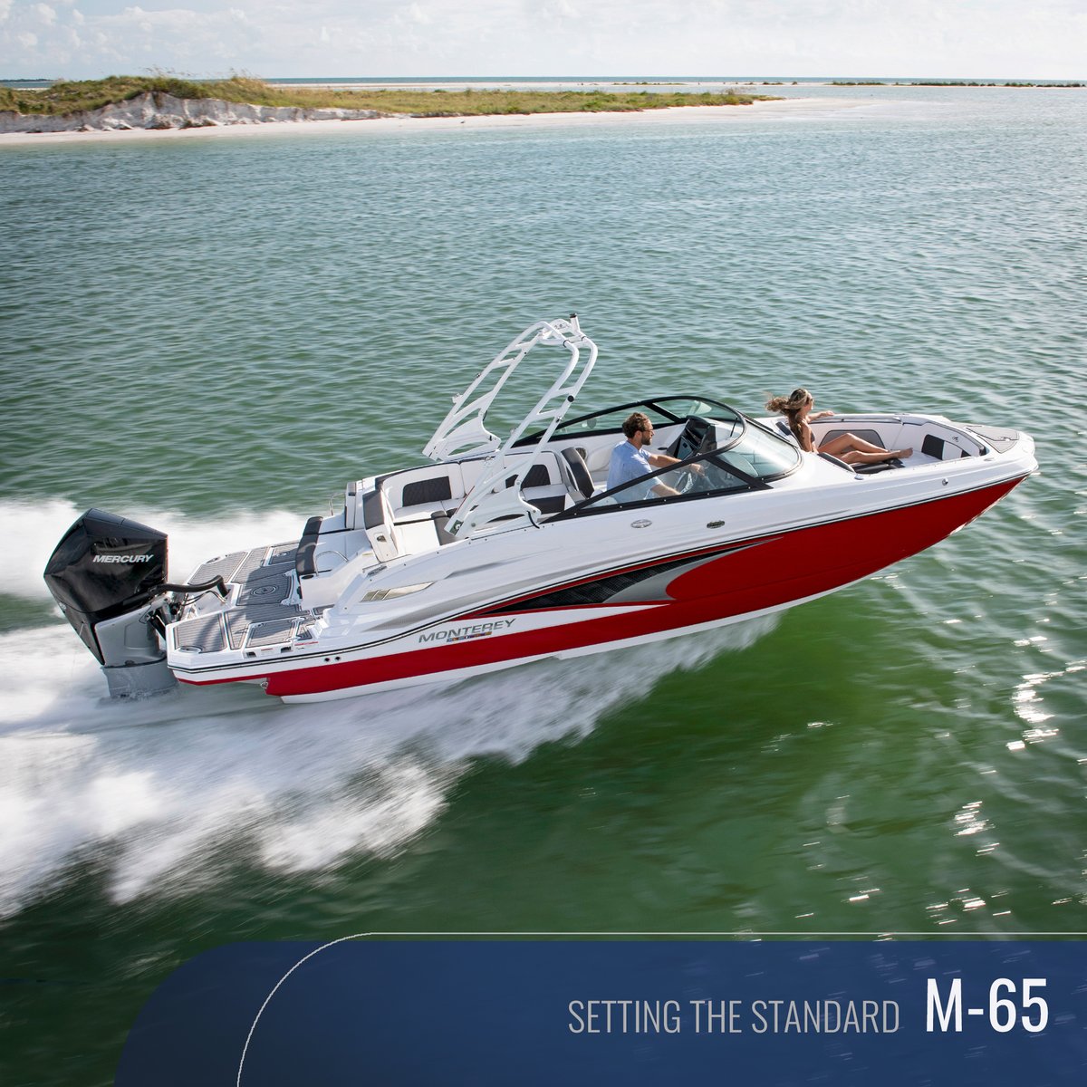 Whether you spend your days fishing or relaxing on the water, the M-65 is sure to impress. Explore this multi-purpose model: montereyboats.com/boats/Sport-Bo…