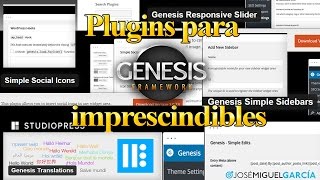 JoseMiguelMKD's tweet photo. Plugins para #GenesisFramework imprescindibles. Los que uso habitualmente #WordPress https://t.co/ud46J2nCsS https://t.co/DNU7OWq2Om