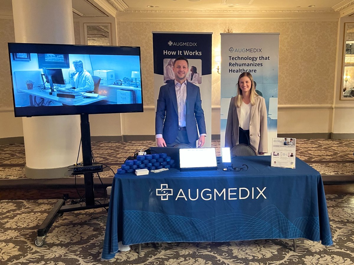 augmedix's tweet photo. Visit our booth at @HCInnovationGRP's Mid-Atlantic Innovation Summit and see how Augmedix can reduce your time in the #EHR, and give you back more time with your patients: https://t.co/AjszxNX3Bj
#RehumanizingHealthcare https://t.co/fZ0AI9StYD