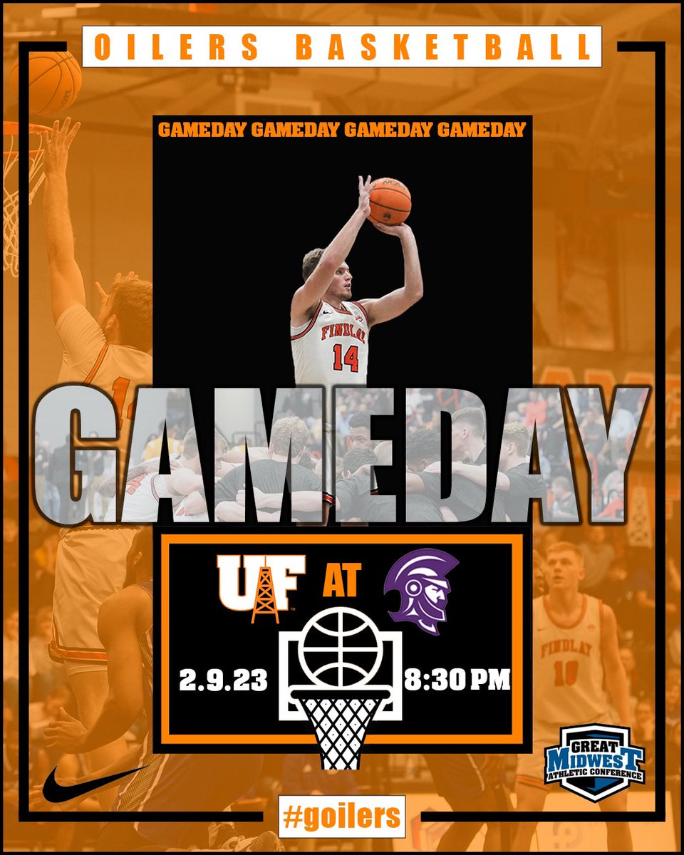 UF Men’s Basketball (@findlaymbb) on Twitter photo 🤠Nashville Hoops🏀
🆚 Trevecca Nazarene Trojans
🕖 8:30 PM ET
📍 Nashville, TN
📺 portal.stretchinternet.com/findlay/
#goilers 🤠Nashville Hoops🏀
🆚 Trevecca Nazarene Trojans
🕖 8:30 PM ET
📍 Nashville, TN
📺 portal.stretchinternet.com/findlay/
#goilers