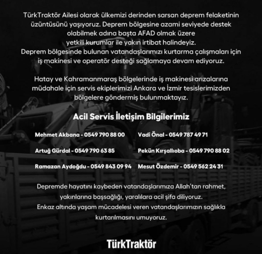 darkwebhaber's tweet photo. Hatay ve Kahramanmaraş’ta İş Makinesi ve operatör arayanlara duyurulur. https://t.co/ReHfWfkQFc