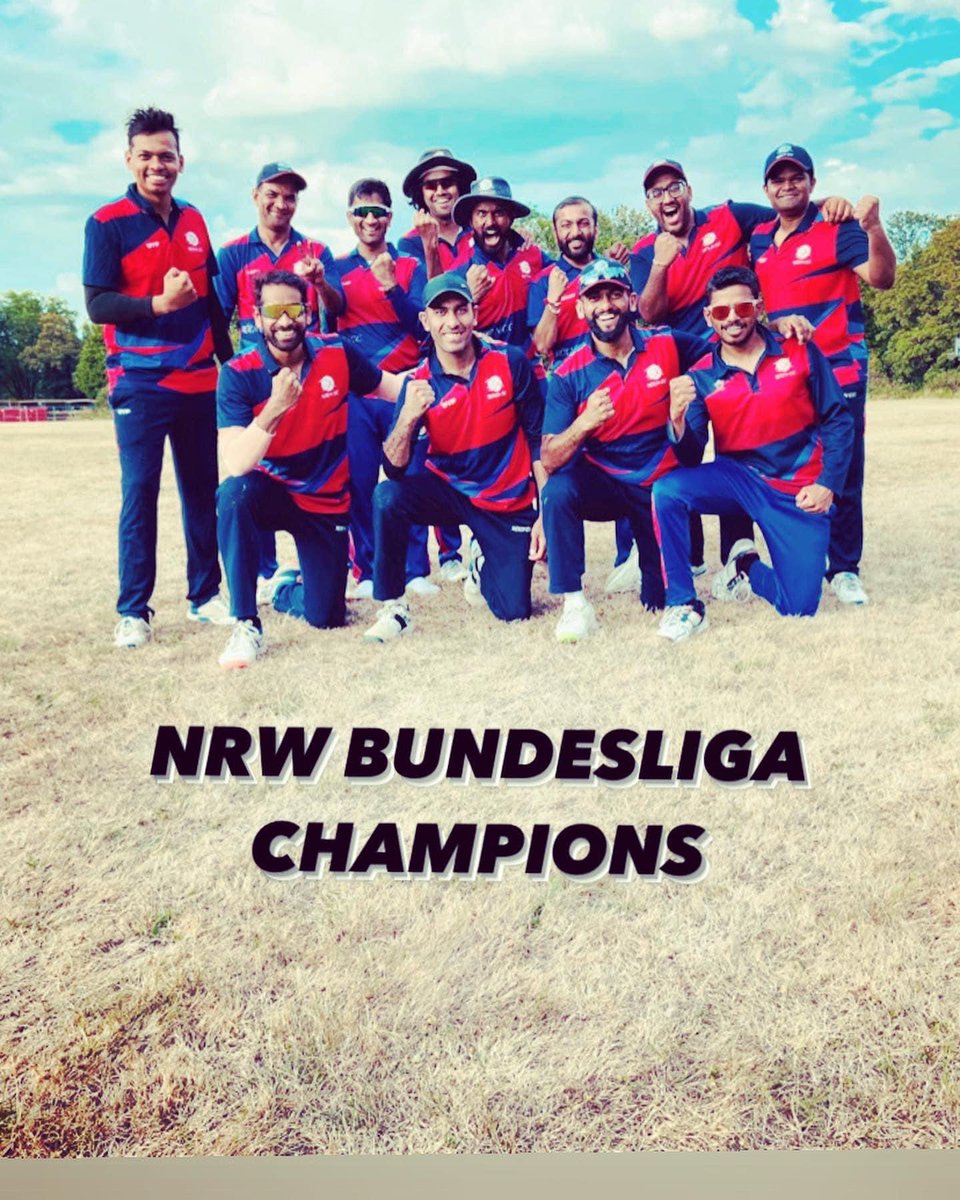 CcKoln's tweet photo. Köln CC are the CHAMPIONS OF NRW BUNDESLIGA 2022.
Köln CC played their last league game against Blackcaps Düsseldorf which was a virtual final for the championship and won the game by 69 runs to win the championship after a long wait of 7 years since 2015.
#koelncc #cricket https://t.co/POm8DqSfGX