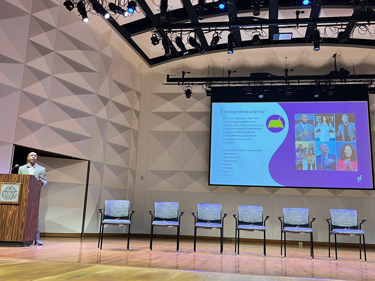 ESCNortheastOH's tweet photo. Ethan Holmes, founder of @holmesasauce is speaking to students about the successful business he started at the age of 15! Such inspiration for these high school students who have a dream to solve a problem and create a service/product to make a difference! @FirstRingCLE @TriCedu https://t.co/xlXHWcIFdV