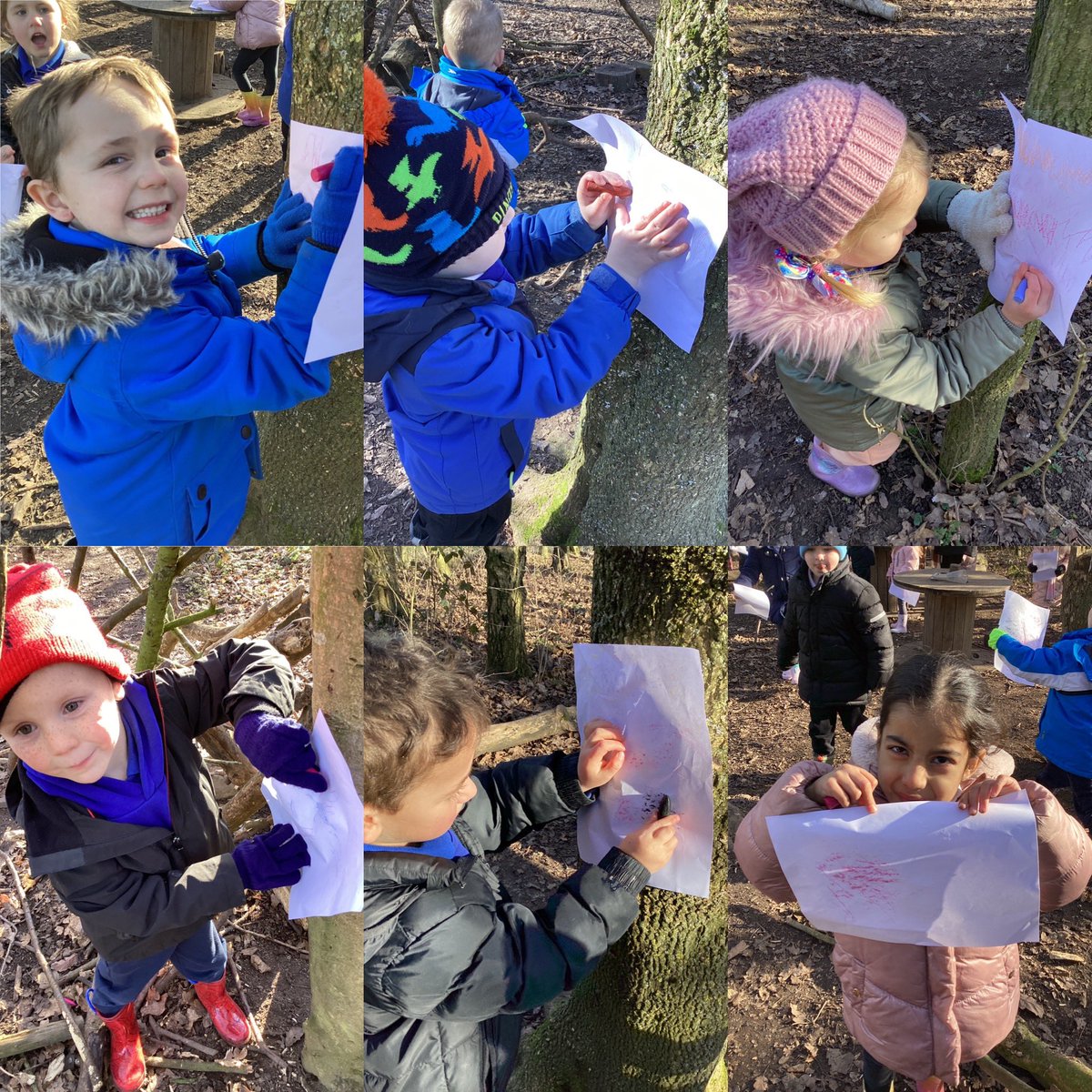 StJohns_Eagle's tweet image. REC have had a glorious, sunny afternoon in the forest taking bark rubbings and comparing their patterns. ☀️🌳☀️🌳☀️ #springisonitsway
