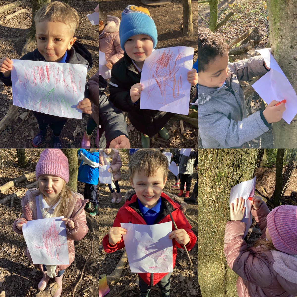 StJohns_Eagle's tweet image. REC have had a glorious, sunny afternoon in the forest taking bark rubbings and comparing their patterns. ☀️🌳☀️🌳☀️ #springisonitsway