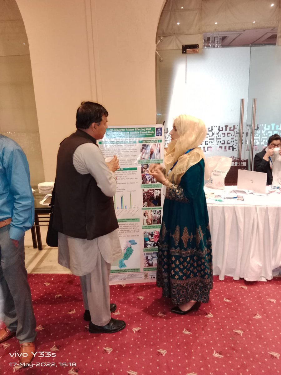 Asfa_bukhari's tweet photo. Flashback
Invited in National Goat Workshop and proudly present pioneer research funded by @RuminantsSmall project rearding food #AnimalWelfare at slaughterhouse of Pakistan. @Meatscience department @UVAS_Official 
Blessed ... https://t.co/VrY8FgxUK0
