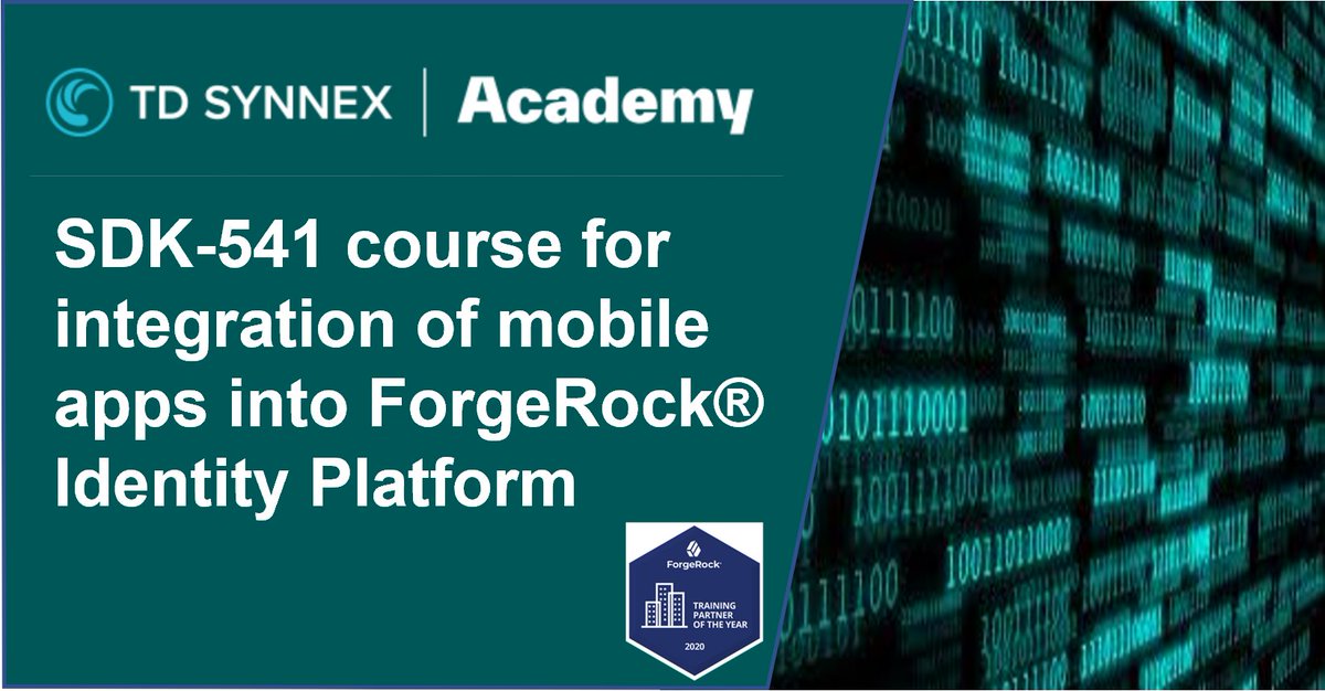 Are you working on JavaScript, Android, iOS applications? The #ForgeRock SDKs helps users to integrate their applications into the Identity Platform. Learn more about the features at academy.tdsynnex.com/uk/training/co…

#LearnToSucceed
<a href="/ForgeRock/">ForgeRock (Now Ping Identity)</a>