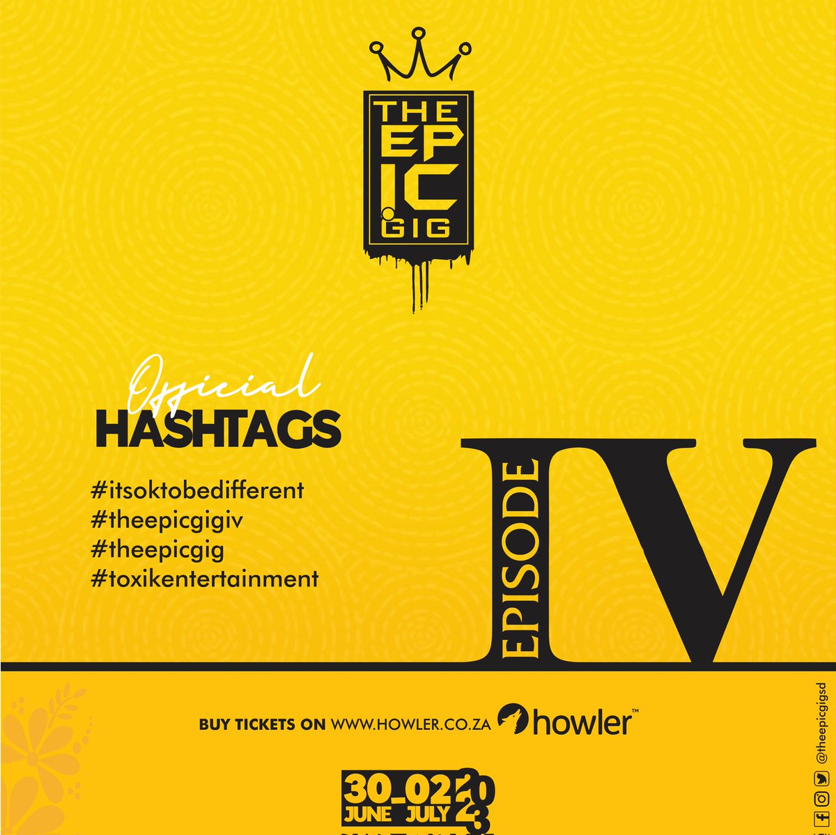 TheEpicGig's tweet photo. The Epic Gig - Episode IV Official Hashtags #

#itsoktobedifferent
#theepicgigiv
#theepicgig
#toxikentertainment

Buy Early Bird tickets now👇🏽
https://t.co/R55lhzkSuu https://t.co/pwLegHoDOt