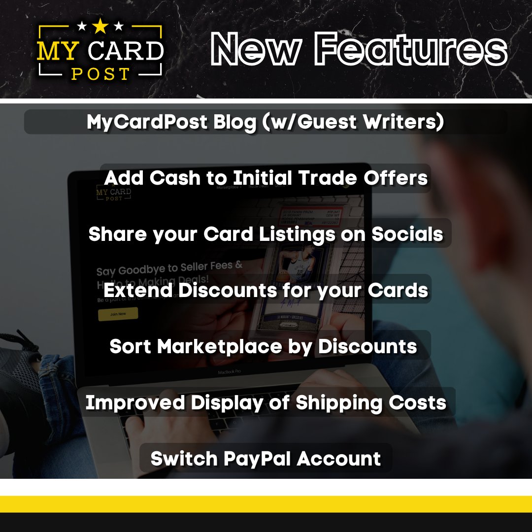 mycard_post's tweet photo. We're about to level up with a few new features. Stay tuned for more updates!💥  Let us know in the comments which one you're most excited about! 

#MyCardPost #SportsCards #NewFeaturesComingSoon https://t.co/PtSpt1gcyi
