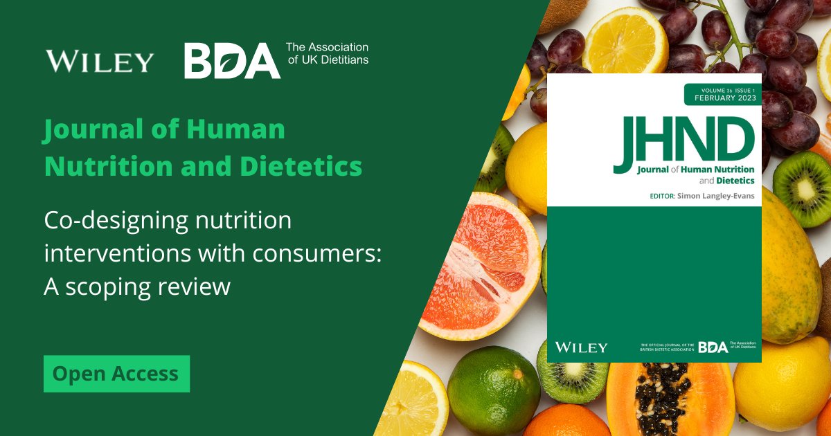 Wiley Clinical Health (@wileyhealth) on Twitter photo Designing effective nutrition interventions is a challenging but critical step for the translation of research into behavioural change in communities.
Learn more in this #OpenAccess @JHNDEditor paper: ow.ly/HwtH50MOhtV
#HumanNutrition #Dietetics #RD2B <a href="/BDA_Dietitians/">British Dietetic Association</a> Designing effective nutrition interventions is a challenging but critical step for the translation of research into behavioural change in communities.
Learn more in this #OpenAccess @JHNDEditor paper: ow.ly/HwtH50MOhtV
#HumanNutrition #Dietetics #RD2B <a href="/BDA_Dietitians/">British Dietetic Association</a>