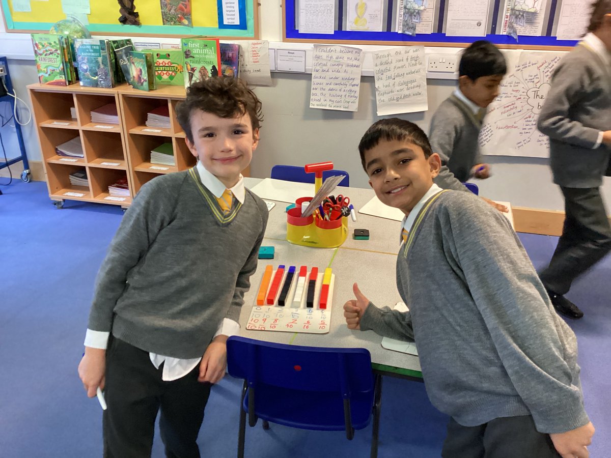 StainesPrepYr3's tweet photo. In Maths this week, #StainesPrepYear3 have been exploring tenths. We used the cubes to represent as many different ways as we could find to represent tenths up to a whole. https://t.co/2SWmQuKUmp