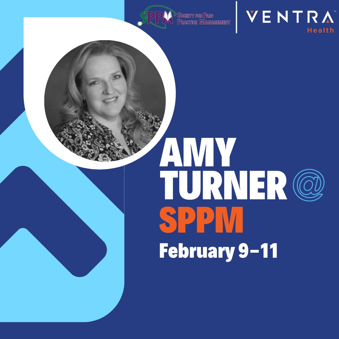 VentraHealth's tweet image. Attending the #SPPM Annual Pain Management Billing, Coding &amp;amp; Practice Management Workshop? Stop in to hear #VentraHealth Advisory Solutions Director Amy Turner, RN, BSN, MMHC, CPC, CHC, CHIAP speak.  zcu.io/4aRY #PainManagement #AnesthesiaBilling #AnesthesiaCoding