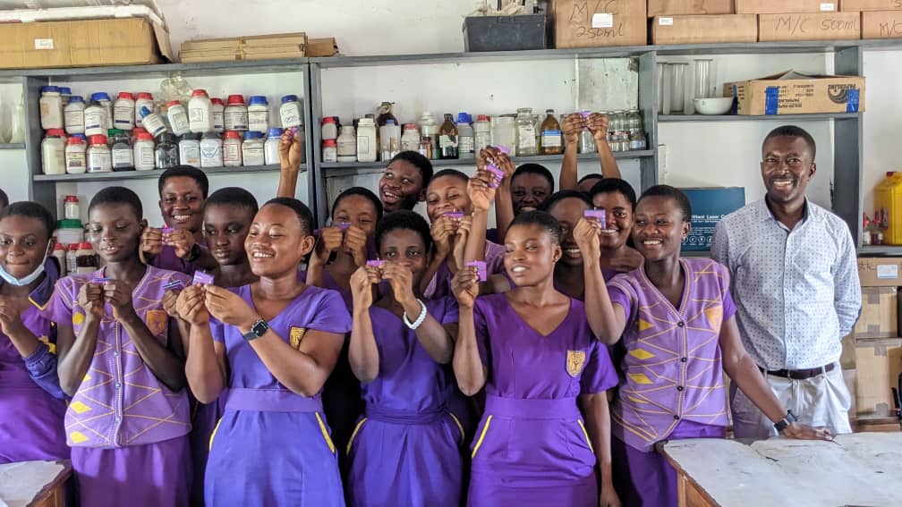 Some sights and sounds from the A.M.E. Zion Girls SHS, Winneba on the celebration of the 2023 Int'l Day of Women and Girls in Science today #IDWGS2023🇬🇭  
#Innovate #Demonstrate #Elevate #Advance <a href="/AcCEMakers/">Accra College of Edu. T.L.R.C.</a>🔬