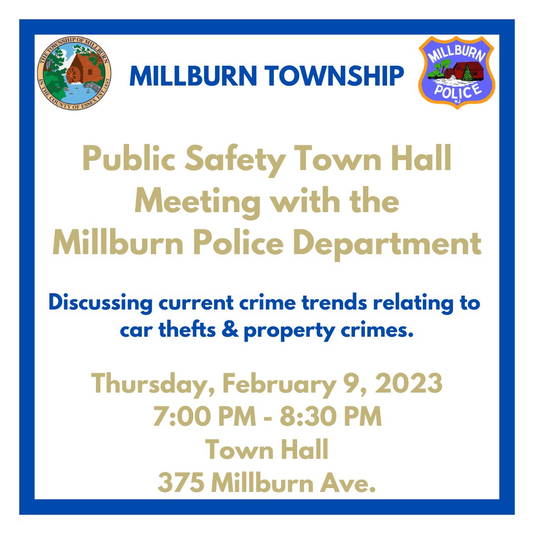 Township of Millburn on Twitter "The Millburn Police Department is