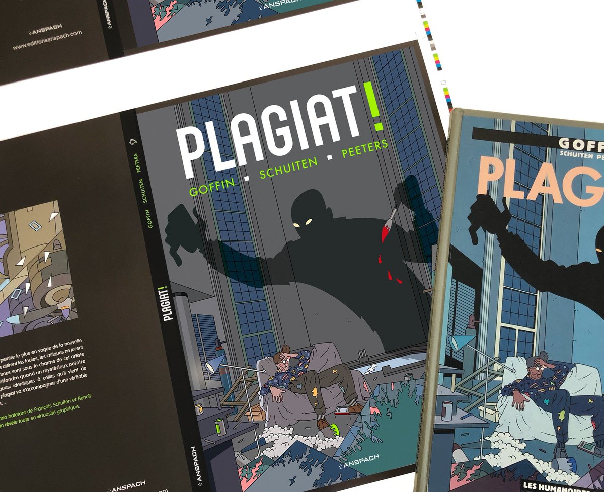 AnspachEditions's tweet photo. Impression ce matin de la nouvelle édition de Plagiat! Cet album mythique de #AlainGoffin #FrançoisSchuiten et #BenoîtPeeters avait décroché le prix RTL de la meilleure BD en 1989. Remasterisation complète de l'œuvre, complétée par un épais dossier. #BandeDessinée #RomanGraphique https://t.co/Bg73bUTX7E