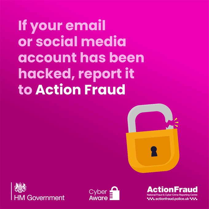 ⚠️If you have fallen victim to fraud or cyber crime, report it any time at actionfraud.police.uk, or call 0300 123 2040. 

#TurnOn2SV