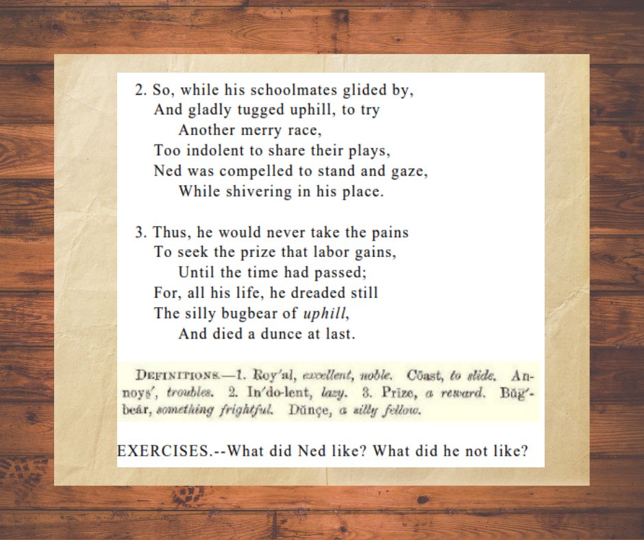 SusanStoderl's tweet image. Did you know that roughly half of Americans only read at a fourth-grade level? Here is a fourth-grade lesson from an 1878 McGuffey Reader.  #middlegradefiction, #amwriting #EducationForAll