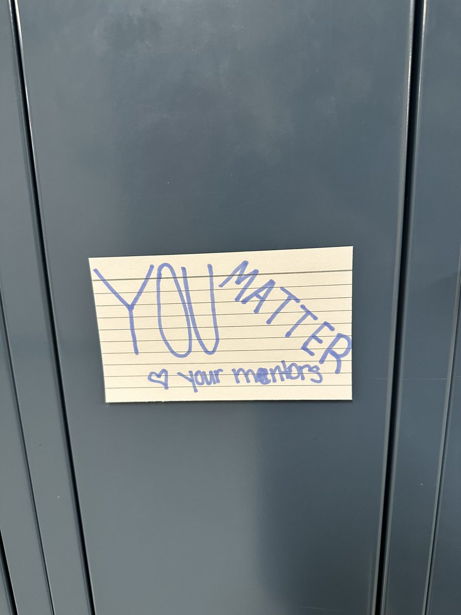 I am inspired every day by our students! <a href="/VHMSVikings/">Van Hoosen Middle School</a> peer mentors shared notes of encouragement with each sixth grader.