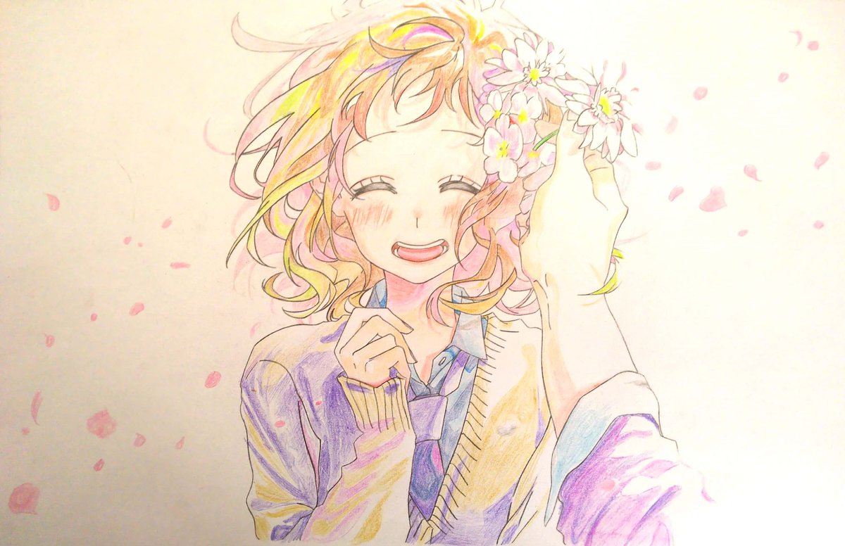 「色鉛筆時代模写 」|あもーねのイラスト