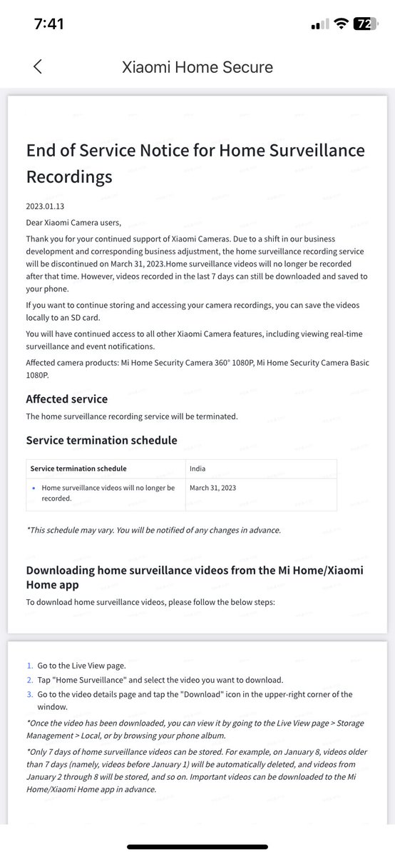 theEndless25's tweet photo. @XiaomiIndia Wow, So quietly ended the surveillance support on the Home Security Camera. Weird !

Please don't buy Mi products. ! MI 360° Home Security Camera @amazonIN https://t.co/MYgzETli3j