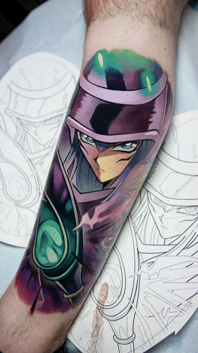 Mikendazzoart's tweet photo. Posting this here first in hopes you’ll go to the other platform at noon and let everyone know you seen it here first ;p dark magician from the other day https://t.co/3LXequrKR3