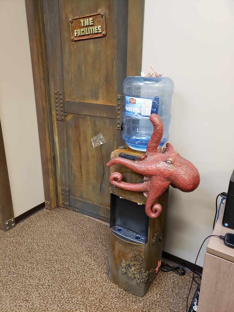 FineLineInd's tweet photo. Our "World's Coolest Water Cooler" broke, and no one could fix it..... so what do you do?  You build a new one!  We think it turned out....Pretty cool for a water cooler!!!! https://t.co/F8MtiBVSrA