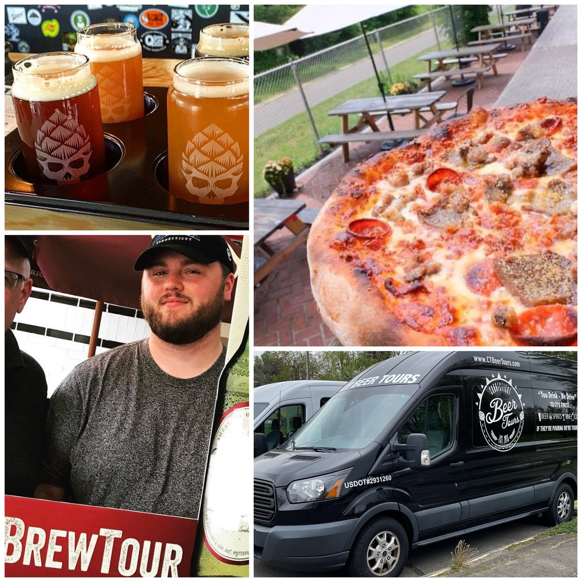 ctbeertours's tweet photo. Our public beer tours feature transportation, beer flights, pizza and tour guides who are guaranteed to help you jam on the beer van in style. #ctbeertours #ctcraftbeertours #ctbeer #ctbreweries #beertours #thingstodoct https://t.co/fGzAmT9i3K