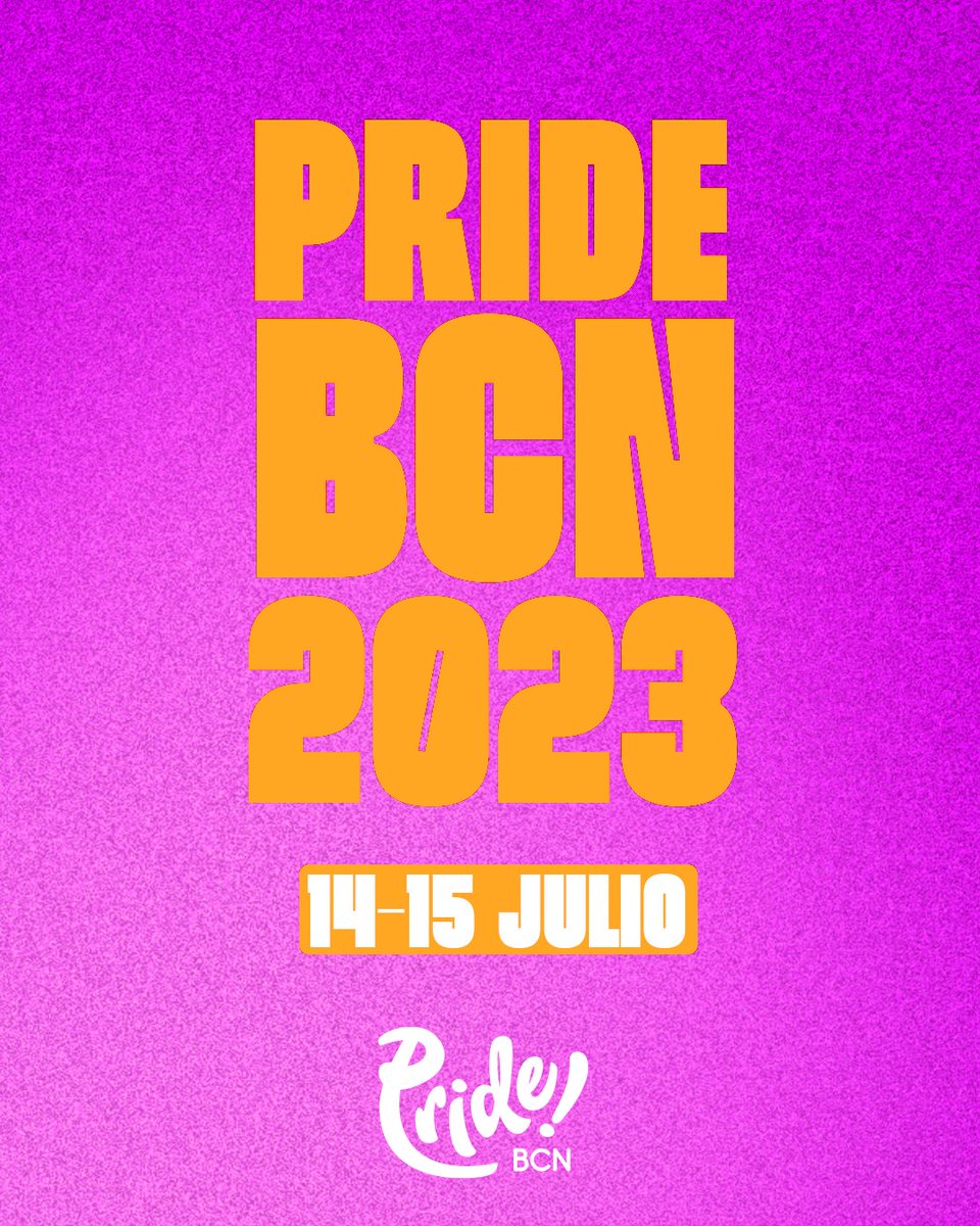 PrideBarcelona's tweet photo. Del 10 al 15 de julio, tienes una cita con el Pride! de Barcelona 🏳️‍🌈 Del 10 al 15 de juliol, tens una cita amb el Pride! de Barcelona 🏳️‍⚧️ https://t.co/FJfzbiKDFt