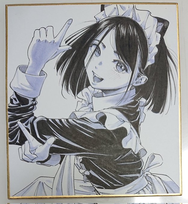 ガガイモ先生 直筆イラストミニ色紙