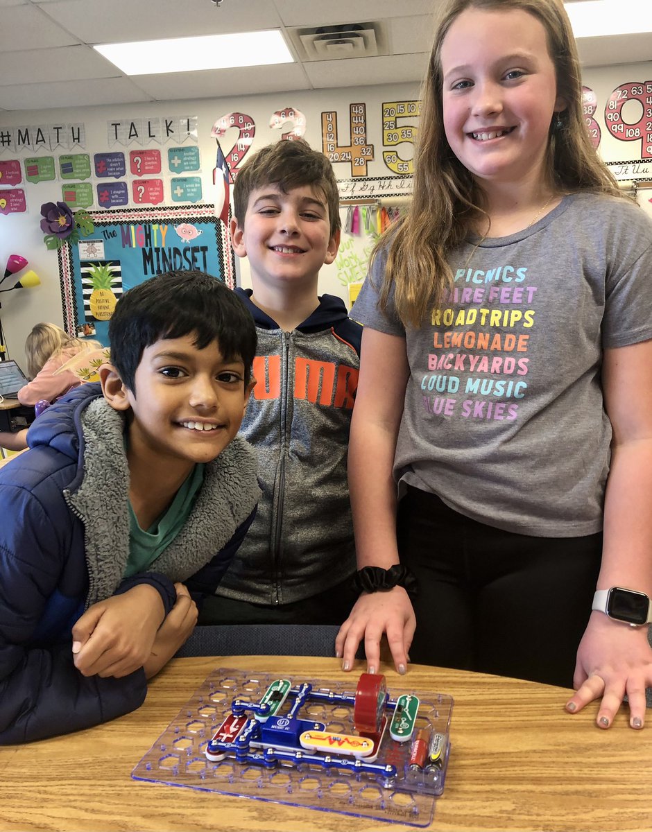 These 3 were super excited to successfully create a musical doorbell circuit! #bearshine