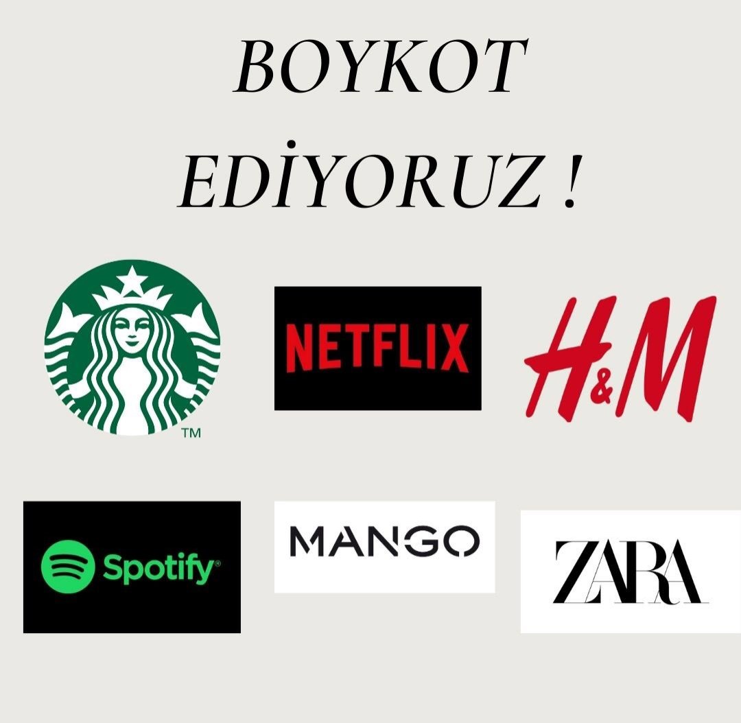 REZİLSİNİZ. Ekmek yediğiniz ülkenin acısını paylaşmadığınız için rezilsiniz.
#starbucksBoykot #netflixboykot #zaraboykot #spotifyboykot