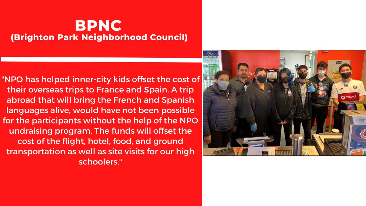Congrats to Brighton Park Neighborhood Committee for raising over $25k!! BPNC raised funds by volunteering during 25 events in 2022! Thank you for all you hard work! @SoldierField @ChicagoBears @ChicagoFire 

#fundraisingforacause #chicagoNPO