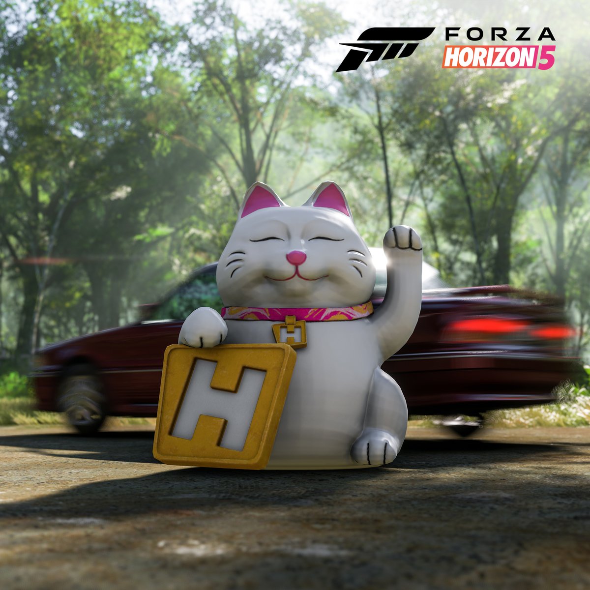 ForzaHorizon's tweet photo. In honor of the Lucky Cat Collectible, let’s start a cat appreciation thread! 🐱 Reply with all your cat photos (please). https://t.co/kvZj4NgwRV