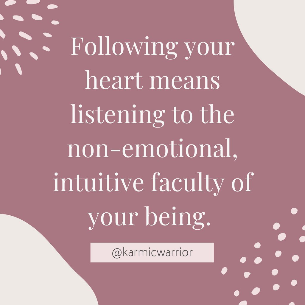 Following your heart in Tantric tradition means listening to the non-emotional, intuitive faculty of consciousness. This takes practice, especially when we've been conditioned to think that our emotions are synonymous with 'intuition'. 🧘🏻‍♂️

#spiritualtips #spiritualwisdom