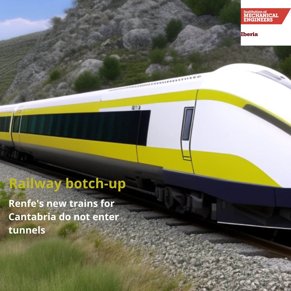 IMecheIberia's tweet photo. #Renfe made a mistake in the gauge measurement and the trains designed do not enter through the nineteenth-century tunnels in Cantabria.  More information (Spanish)  https://t.co/s4BK8lY6jM https://t.co/iRuuuuGBZ7